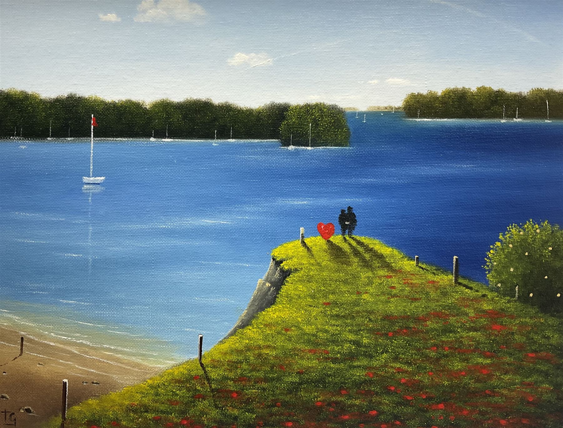 Tony Gittins (British 1970-): 'Easy My Troubles, That's What you Do', oil on canvas board signed, titled on printed label verso 27cm x 34cm 