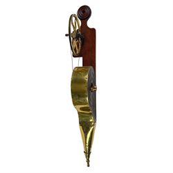 19th century wall mounted winding bellows, L88cm