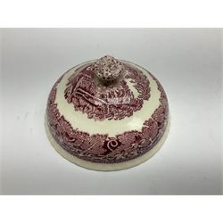 Masons Vista pattern ceramics, including coffee pot, sauce boat, twin handled jar and cover, teapots, mugs, etc 