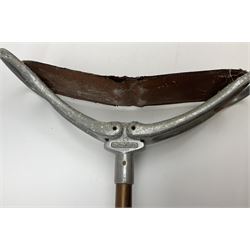 Adjustable Gamebird shooting stick, together with Mills Munitions shooting stick, Featherwate shooting stick, five others and two wooden walking sticks.  