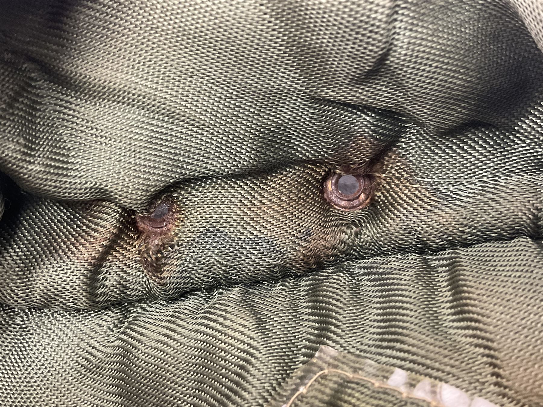 WWII German M43 field cap with 'SS' cloth badge and mountain trooper's edelweiss metal badge