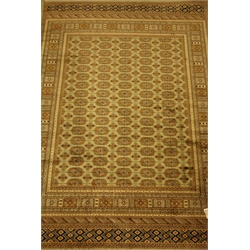  Persian Bokhara design green ground rug/wall hanging, 230cm x 160cm  