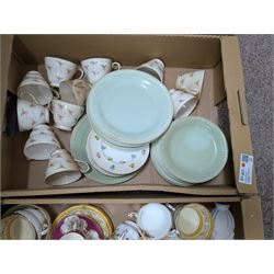 Set of four Royal Albert Old Country Roses tea cups, together with Paragon dinner service, etc, in three boxes 