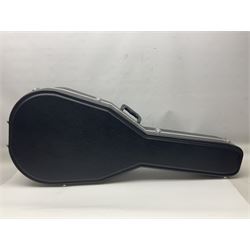 Gretsch Electromatic semi-acoustic guitar model G5129 in black and red with Bigsby tremolo, serial no.KS05063904; L105cm; in fitted hard carrying case