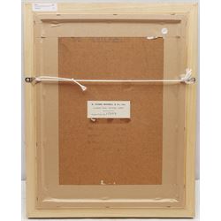 Frank Osborne (British 1885-1972): The Road to the Sea, gouache signed 38cm x 29cm 
Provenance: painted in 1964 and sold to the artist's agents A. Vivian Mansell & Co Ltd on 13th Feb 1964 for 30 guineas. 
Notes: Frank Osborne was a postcard and greeting card artist and illustrator who lived in Robin Hood's Bay. Little of his work has come on to the open market as the majority was sold with copyright. The present painting probably depicts a fictionalised landscape above Fylingthorpe, near Whitby. We are grateful for the artist's estate for their help in cataloguing this lot.