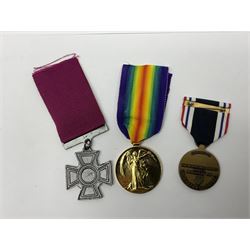 Gaunt & Son Territorial Force Nursing Service cape medal; cased; WW1 British War Medal and 1914-15 Star (names erased); two MID oak leaves; Polish and American medals; eight replica medals including VC, MM, Air Crew Europe Star etc and replica group of five WW2 miniatures etc