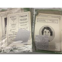 Framed document relating to Henry Ponsonby, together with a large collection of programmes 'From Scarborough's Leading Picture House' 