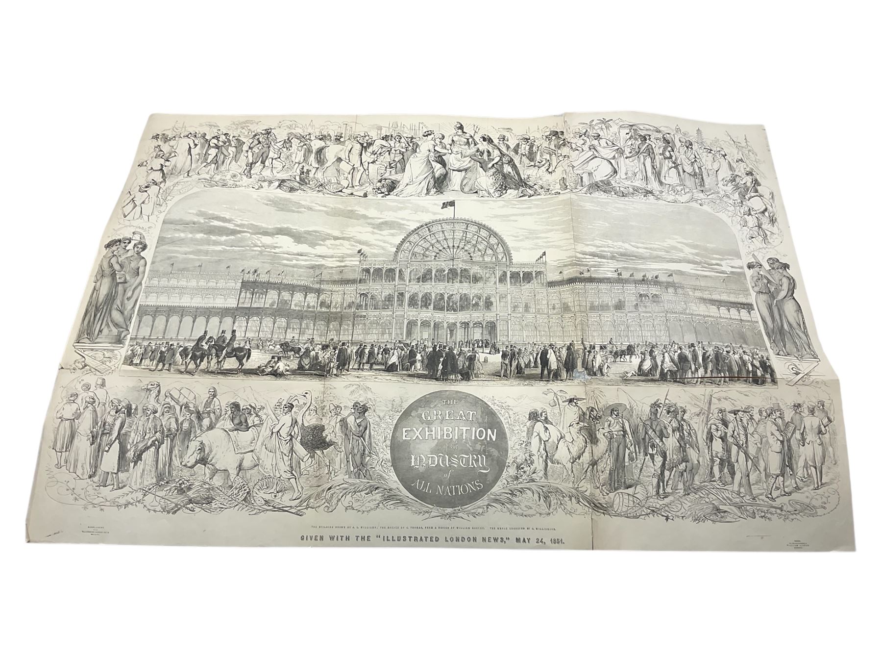 John Williamson (British fl.1839-1867): The Great Exhibition of the Industry of all Nations, engraving pub. Illustrated London News 1851