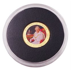 Queen Elizabeth II Ascension Island 2022 gold proof photographic half sovereign, commemorating The Queen's Platinum Jubilee, cased with certificate