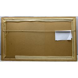 Don Micklethwaite (British 1936-): Scarborough Harbour, oil on board signed 52cm x 95cm  