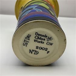 Dennis China Works vase with fluted rim together with three Cmielow figures and Beswick Silhouette vase of Girl with the Pearl earring, Beswick vase H22cm 