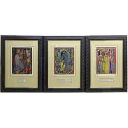  Edward Harris Wolfe (South African 1897-1981): 'Song of Songs', set of 12 limited edition offset lithographs on aluminium lined paper in four colours, each signed and numbered 228/250 in pencil on the mount 36cm x 26cm (image size) framed with original text       