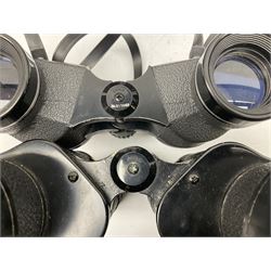 Eleven cased pairs of binoculars, to include Omiya 8x30, Tasco, Esde-Optik 8x40 Weitwinkel, Chinon 10x50 Field. Aico Rapide 8x30, Astralite zoom 6x- 14x32, etc