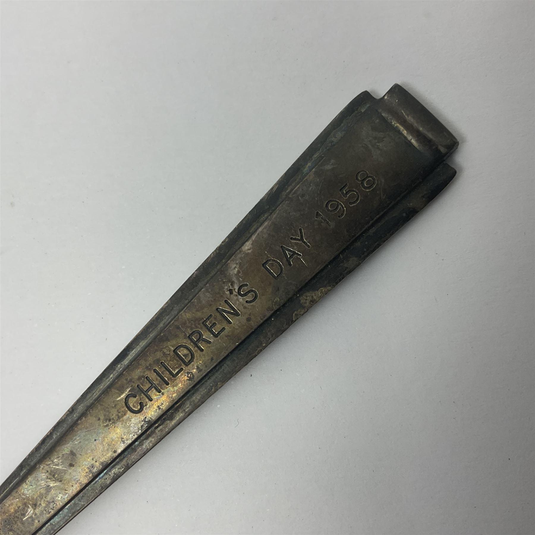 Silver spoon and lighter, hallmarked  