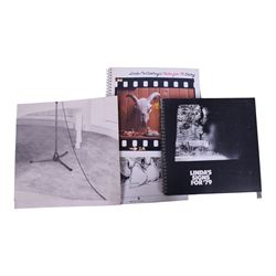 Beatles memorabilia, comprising four Linda McCartney photograph diaries from 1976-1979, three posters, four coasters, 1970 John & Yoko calendar, 1980s and 1990s Beatles and John Lennon calendars