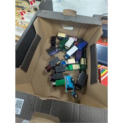 Collection of Britains painted model soldiers and similar, boxed, together with diecast model cars, including LLedo and Matchbox