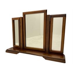 Willis Gambier cherry wood dressing table mirror and light wood nest of tables (2)