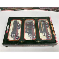 Corgi Eddie Stobart - eight various lorries; nos. 59502, 59503, 59504, 59538, TY87001, 60011 (3-piece set), 59508 & 59601; all boxed (8)