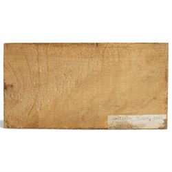 After Henry Moore (British 1898-1986): 'Reclining Figure', terracotta maquette sculpture, base marked with affixed catalogue label inscribed 'Reclining Figure: 1945 Archive 0048398', W19cm H9.5cm
