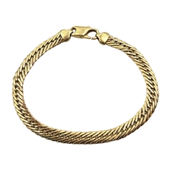 9ct gold herringbone link bracelet hallmarked, approx 7gm