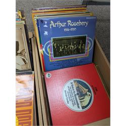 Collection of vinyl records, including Johnny Mathis, George Formby, Arthur Rosebery, Herb Alpert, etc in three boxes
