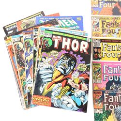 Collection of Bronze age and later Marvel comic books, titles including The Mighty Thor, The Fantastic Four and Alpha Flight etc, mostly bagged and carded (approximately 100)