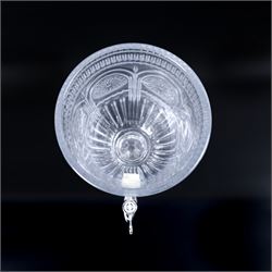 Pair glass drinks dispensers, H48cm