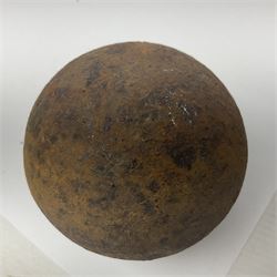 French 6lb cannon ball purchased at the site of the Battle of Waterloo D8.5cm