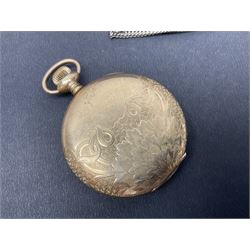 Gold plated Admiral full hunter pocket watch, together with a silver open face pocket watch, carnelian signet ring, Timex wristwatch, rolled gold Parker propelling pencil, Ronson Varaflame lighter and a plated cigar cutter