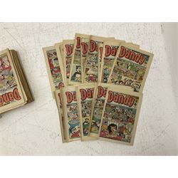 Large collection of Beano and Dandy comics 1980 - 1984; contained in two boxes