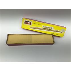 Hornby Dublo - 5006 Engine Shed Extension Kit; 5085 Suburban Station Kit with instructions; and 5030 Island Platform Kit; all in pictorial boxes; and Goods Depot Moulded Kit in box base only (4)