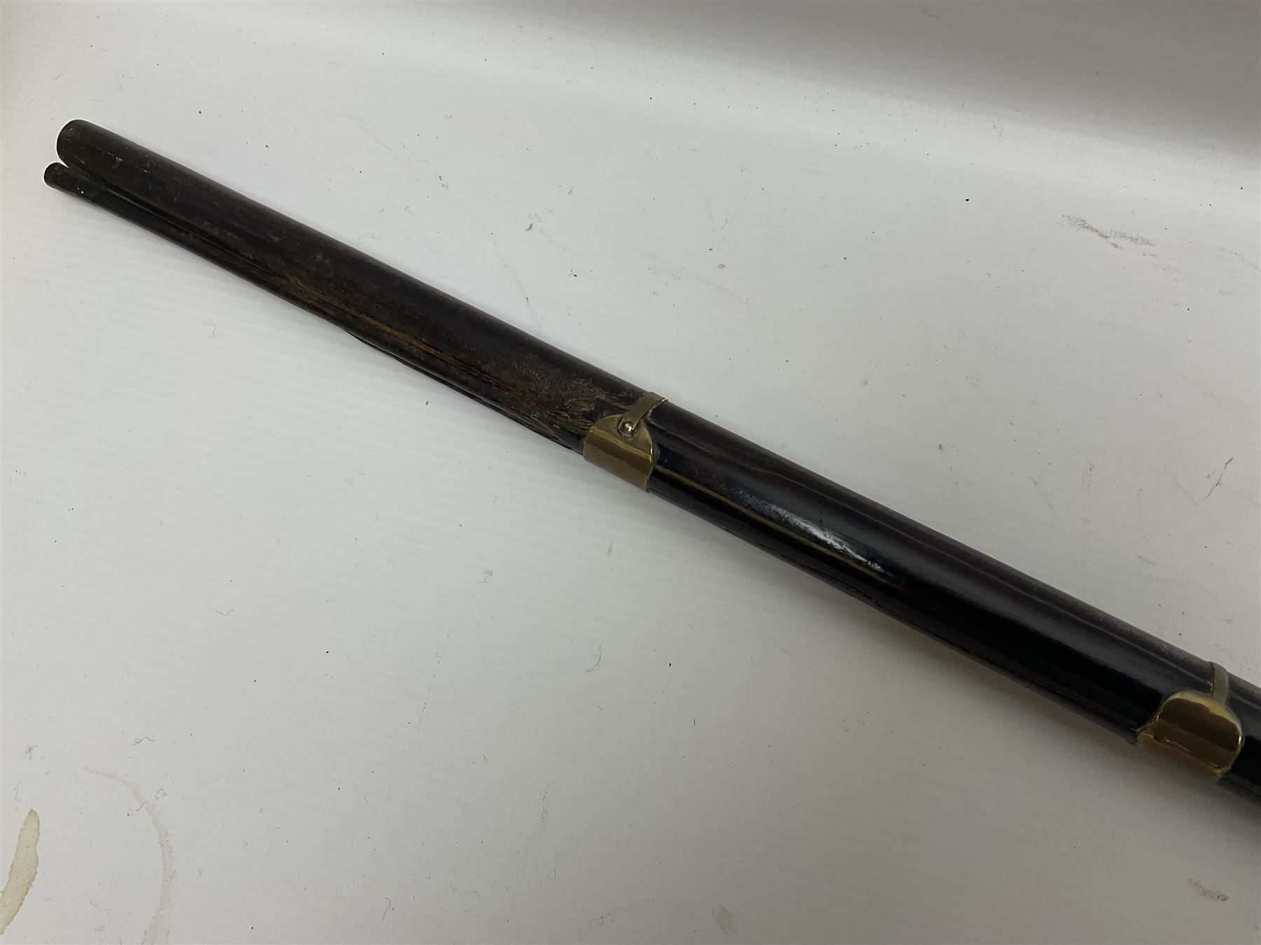 19th century Arabian(?) jezail flintlock musket, approximately 28-bore, the 137cm(54