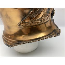 Mid-20th century copper copy of Agamemnon's helmet H38cm