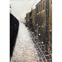 Peter Brook (Northern British 1927-2009): 'Father Returning (Unsteadily) for a Late Sunday Dinner', oil on board signed and titled 50cm x 34cm
Provenance: West Yorkshire dec'd estate; the deceased was good friends with the artist.