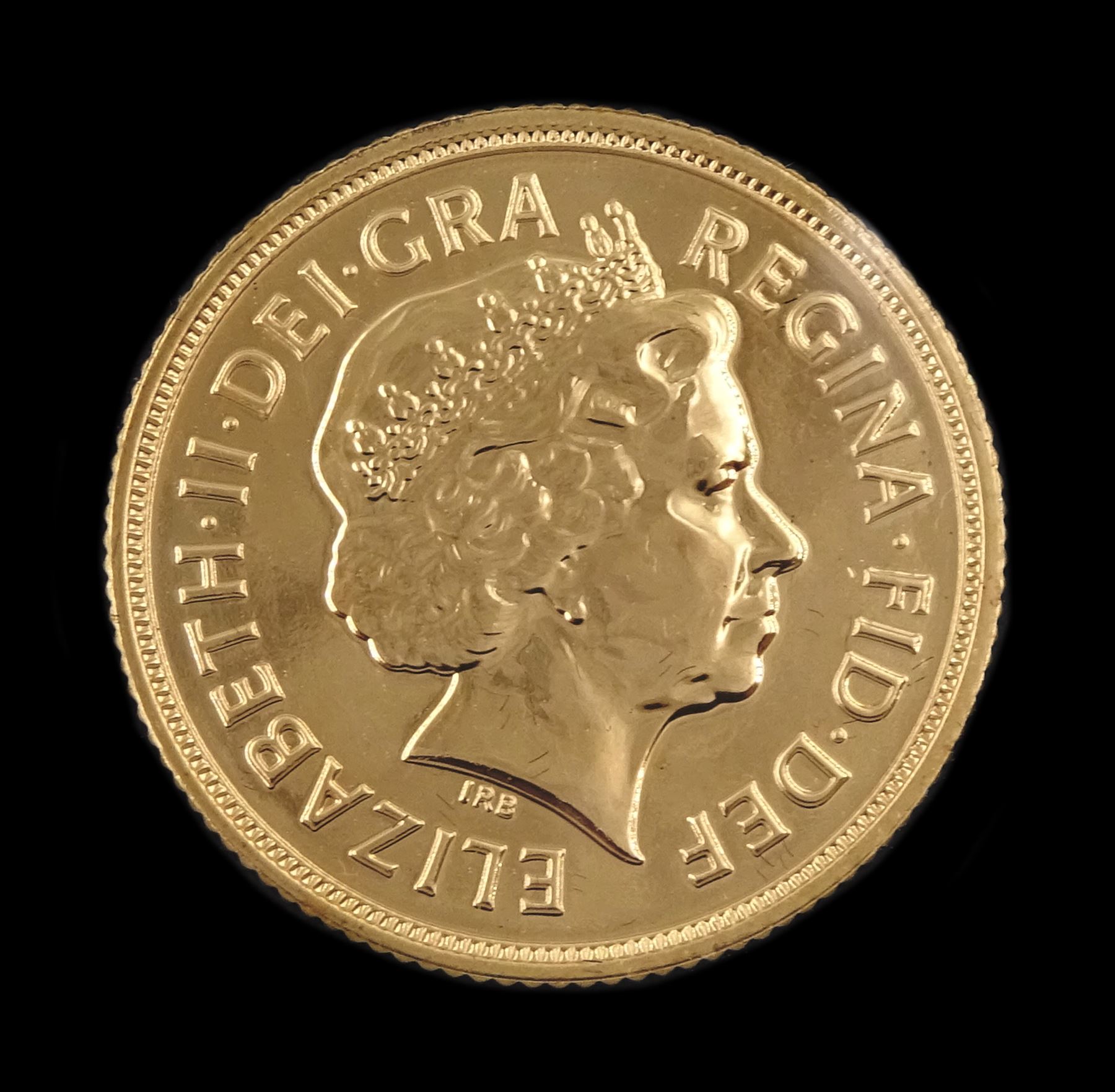 Queen Elizabeth II 2015 gold full sovereign coin, cased 