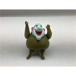 Special edition The Beatles Yellow Submarine playing cards, unopened with gilt edging in a metal tin, together with 1999 McFarlane Toys figures of Yellow Submarine John Lennon and Jeremy Hillary Boob, PH. D, tallest figure 19.5cm 