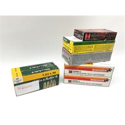 Forty rounds of .22-250 rifle cartridges by Winchester, fifty-five rounds of assorted .222 cartridges and thirty-six rounds of 7,62x39 by Sellier & Bellot  SECTION 1 FIREARMS CERTIFICATE REQUIRED