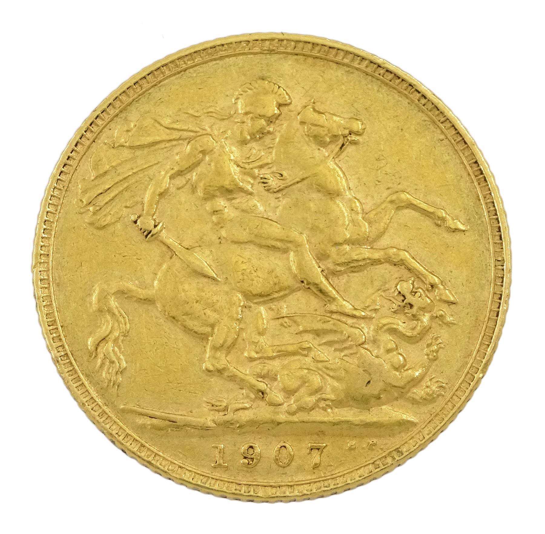 King Edward VII 1907 gold full sovereign coin