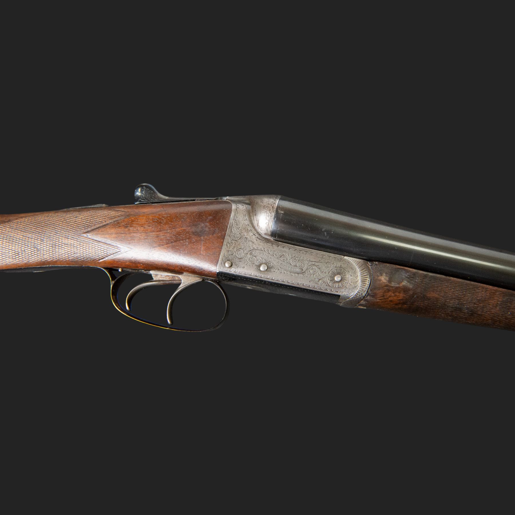 Atkinson & Griffin, 16 bore, double trigger, boxlock side by side shotgun, 71cm (28