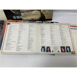 Collection of Rock, Punk and Pop vinyl LP records, including Tyrannosaurus Rex A Beard of Stars, Black Sabbath Paranoid, Derek & The Dominoes Layla, David Bowie Lodger, Kraftwerk Computer World, The Police Zenyatta Mondatta, etc