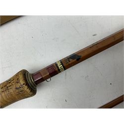 'The Scottie' 9ft 6inch split cane two piece fly fishing rod, housed in a Farlow's London rod bag