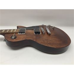2012 American Gibson Les Paul Studio electric guitar, retro fitted with iron gear pick-ups, push-pull 'pots', roller bridge, string butler and locking machines, serial no.115321594, L99cm overall; in Gibson soft carrying case.