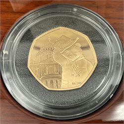 The Royal Mint United Kingdom 2019 'Paddington at St Paul's' gold proof fifty pence coin, cased with certificate