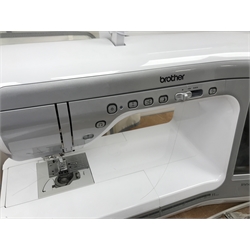  Brother Innov-is V5 sewing and embroidery machine with embroidery frames, Brother PE-DESIGN USB card writer and cover  