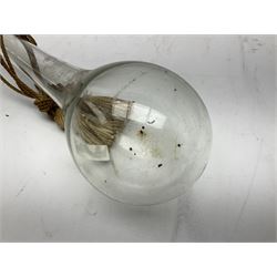 Blown glass yard of ale flute, L90cm