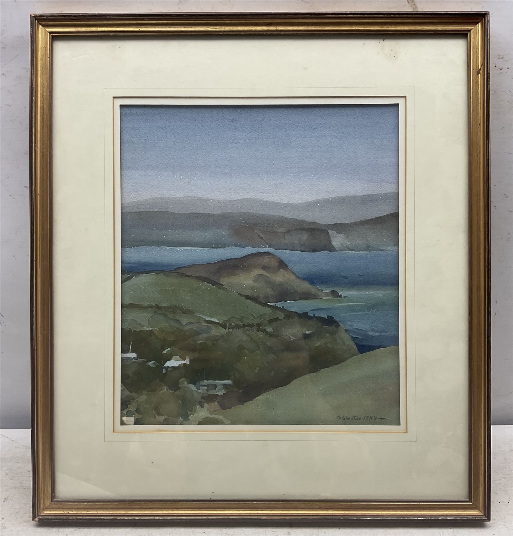 David Weston (British 1942-): Mevagissey - Cornwall, watercolour signed and dated 1987, 33cm x 28cm 