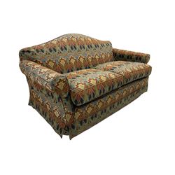 Two seat traditional shape sofa, upholstered in Liberty's 'Lanthe' fabric