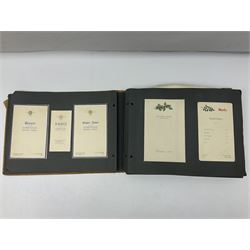 Local history - menus from the Pavilion Hotel, Scarborough, housed in two albums, 1930s and later 