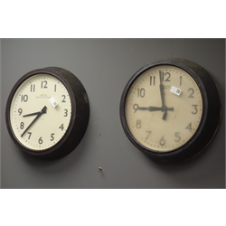  Four 'Smiths' bakelite circular slave clocks   