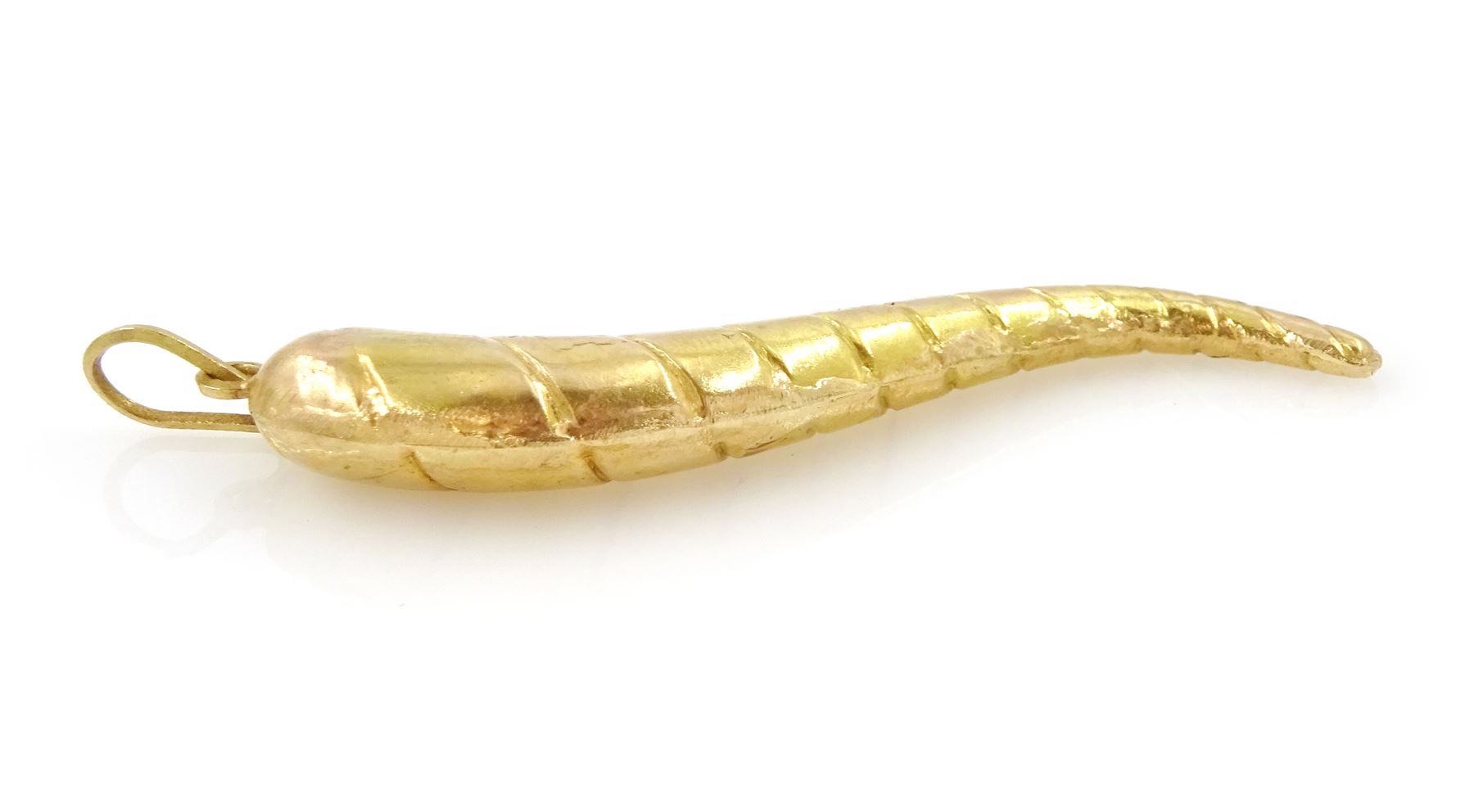 18ct gold Italian horn pendant